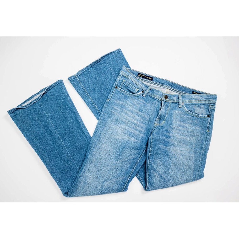 Citizens of Humanity wide leg denim jeans medium wash size 28, low rise